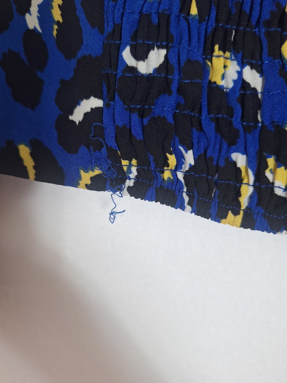 Riha Blue Leopard Print Puff Sleeve Crop Top - Picture 7 of 8